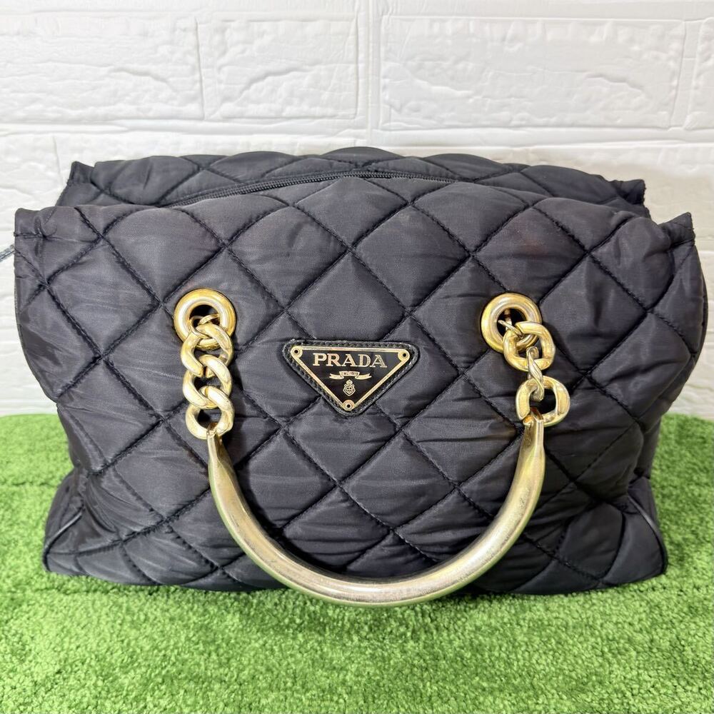 PRADA Handbag Quilted Bag Black Prada DAL